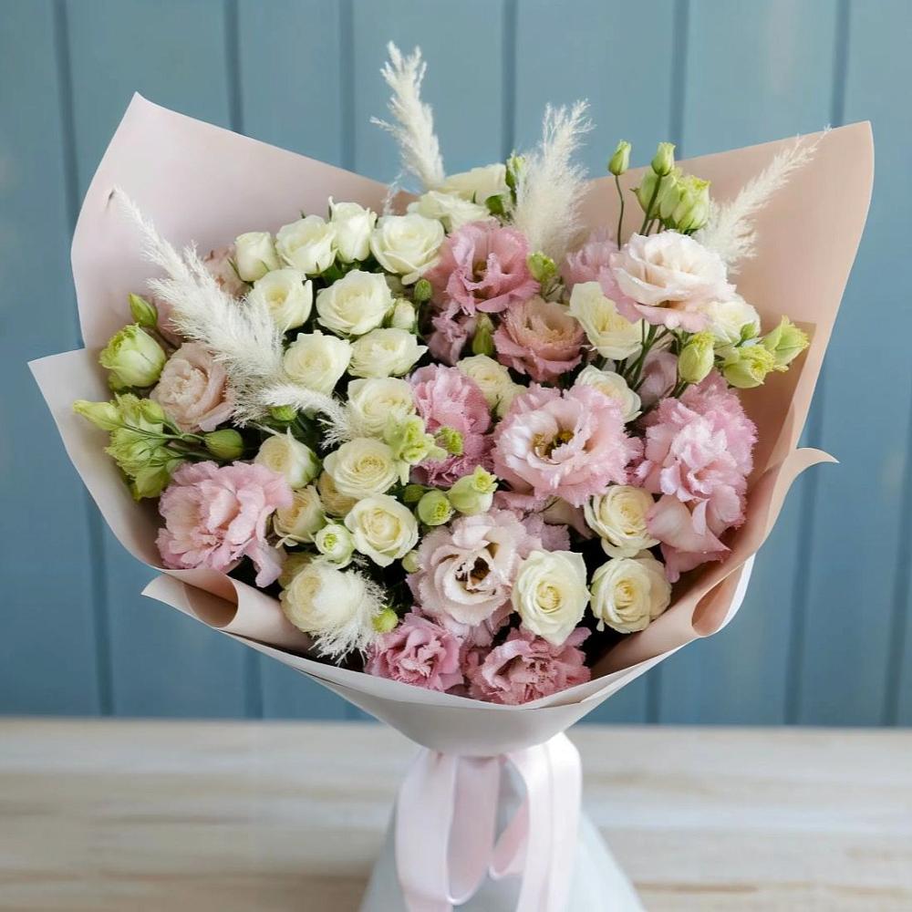 Букет цветов из: Альстромерии и Розы в Удобной Краснодарский край