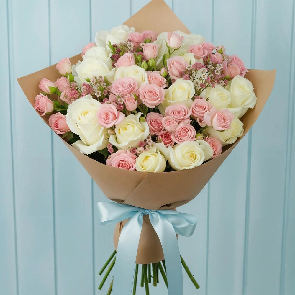 Букет цветов из: Розы в Удобной Краснодарский край