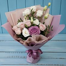 Букет цветов из:  Розы и Лизиантусы в Удобной Краснодарский край