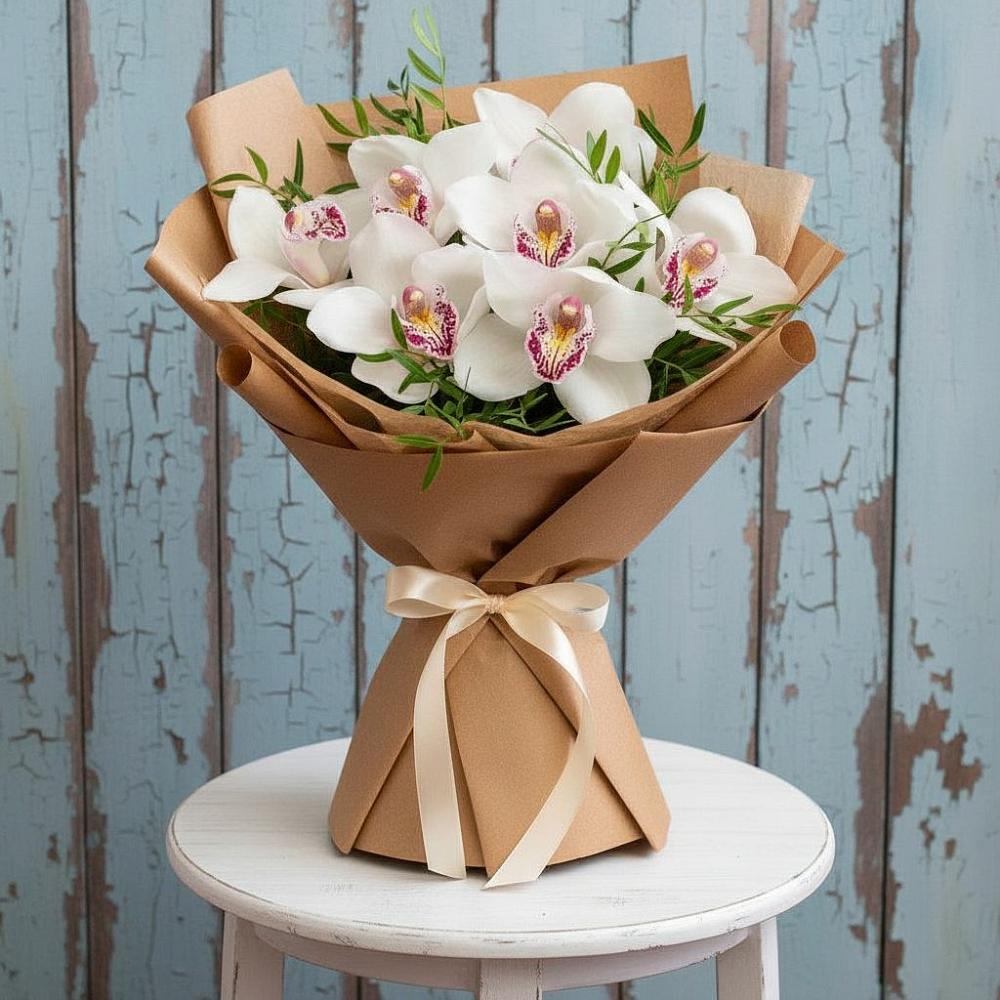 Букет цветов из: Орхидеи и Розы в Удобной Краснодарский край