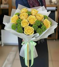 Букет цветов из:  Хризантемы и Розы в Удобной Краснодарский край