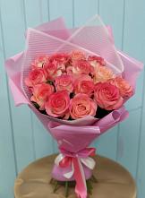 Букет 15 Розовых роз Равель в Удобной Краснодарский край